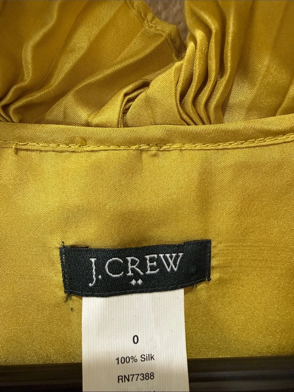 J. Crew Sleeveless Ruffle V-Neck Blouse in Chartreuse Yellow